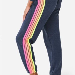 Aviator Nation Navy Neon Stripe Sweatpants (picture from online)